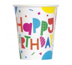 Colorful Balloons 9oz Paper Cups 8ct