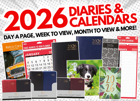 New Diaries & Calendars For 2026 - Click Here New Diaries & Calendars For 2026 - Click Here