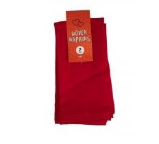 Red 41cm x 14cm Woven Napkins Set Of 2