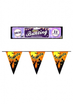 Flag Bunting 3.6M W/11 Pennants Halloween Pvc