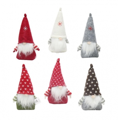 Table Gnome Santa 16cm ( Assorted Colours )