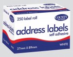 County Address Labels 250 On A Roll 37mm X 89mm