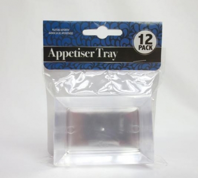 Reusable Appetiser Rectangle Tray Mini 12 Pack