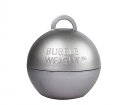 25 X Bubble Balloon Weights Silver 35G