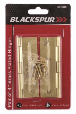 Blackspur 4" Brass Plated Butt Hinges