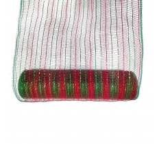 Deco Mesh Red & Green 25cm x 9m