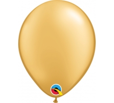 Qualatex 5" Plain Latex Round Gold 100Ct