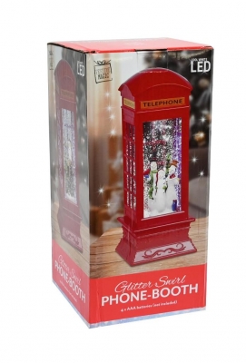 Led Glitter Swirl Phonebooth 26cm