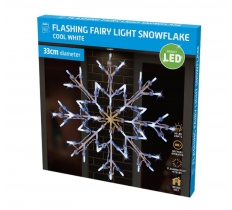 Led Snowflake Silhouette Light White