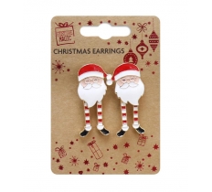 Metal Santa Dangly Earrings