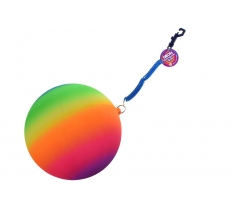 Neon Rainbow 10" ( 25cm ) Ball With Keychain / Keyring