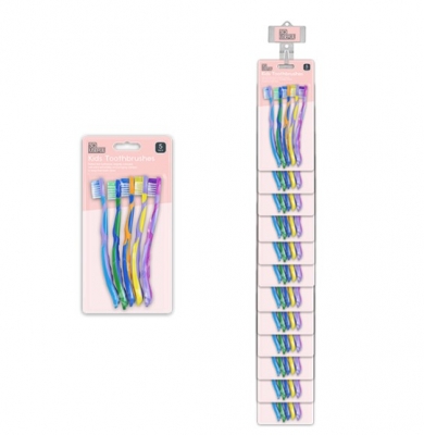Childrens Toothbrushes 5pk With Clip Strip