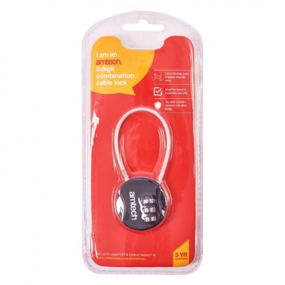 Amtech 3 Digit Combination Cable Lock