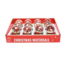 SANTA WATERBALL 45mm TREE ASSORTED