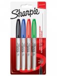 Assorted Sharpie Permanent Markers 4 Pack