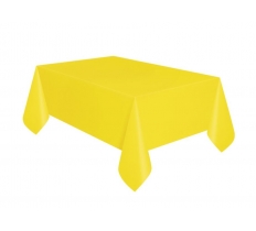 Neon Yellow Plastic Table Cover 54X108