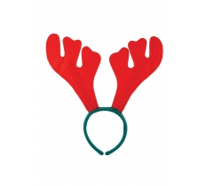 Red Reindeer Antler Headband