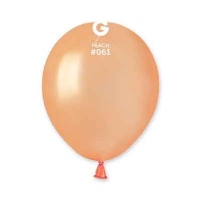 Gemar 5" Pack 50 Latex Balloons Metallic Peach #061