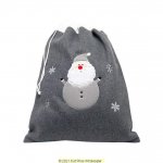 Deluxe Plush Charcoal Santa Christmas Sack 50cm X 70cm