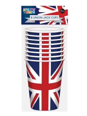 Union Jack Design 8 X 9oz Cups