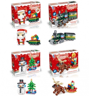 Christmas Building Brick Sets 21cm x 15cm x 4cm