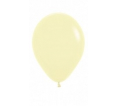 Sempertex 5" Pastel Matte Yellow Latex Balloons 50 Pack