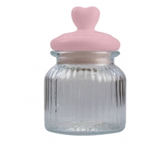 Mothers Day Heart Lid Glass Jar 670ml