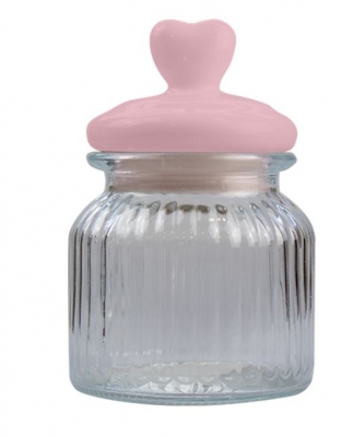 Mothers Day Heart Lid Glass Jar 670ml