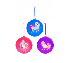 Unicorn 10" ( 25cm ) Ball With Keychain / Keyring