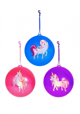 Unicorn 10" ( 25cm ) Ball With Keychain / Keyring