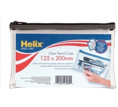 8"X5" Clear Helix Pencil Case