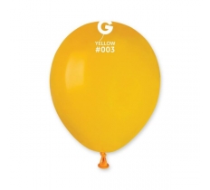 Gemar 5" Pack 50 Latex Balloons Yellow #003