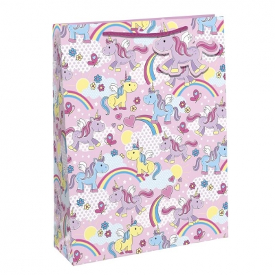 Cute Unicorns Xl Wide Gift Bag