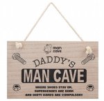 Man Cave Door Sign 24cm X 15cm X 0.6cm