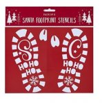 Christmas Santa Footprint Stencil 2 Pack