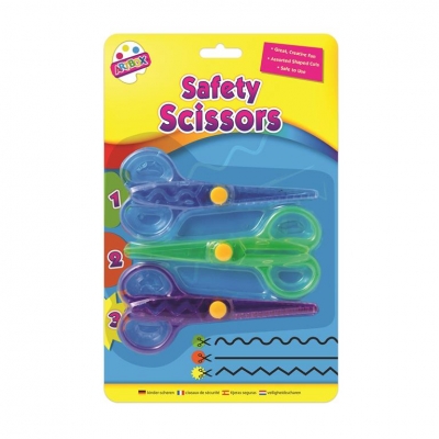 3 Novelty Cut, Safety Scissors