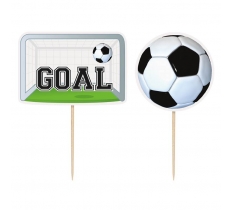 3D Soccer Cake Toppers 6Ct