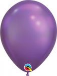 Qualatex 11" Plain Latex Round Chrome Purple 25 Pack