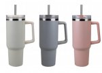 Double Wall Drinking Cup With Straw 40oz 3 Colours