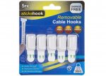 Removable Cable Hooks 300G Capacity Pack Of 5