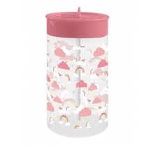 Unicorn Tumbler with Straw Lid 450ml