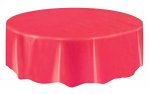 Red Round Tablecover 84 Inch Diameter