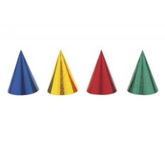 Prismatic Party Hats In Assorted Colours 8 Pack