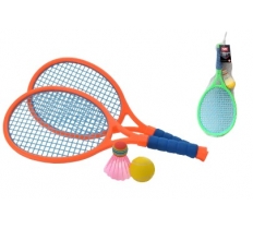 2 Player Junior Neon Colour Tennis Set