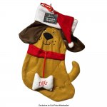 Brown Dog Stocking 21 x 47cm