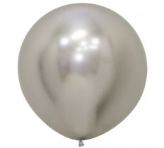 Sempertex 24" Latex Balloons Reflex Silver 3 Pack