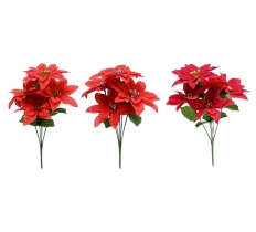 Poinsettia Bunch 33Cm 5 Heads