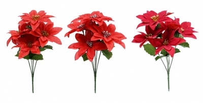 Poinsettia Bunch 33Cm 5 Heads