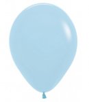 Sempertex 12" Pastel Matte Blue Latex Balloons 12 Pack