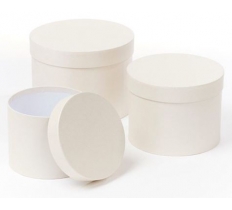 Symphony Hat Boxes Set Of 3 Cream